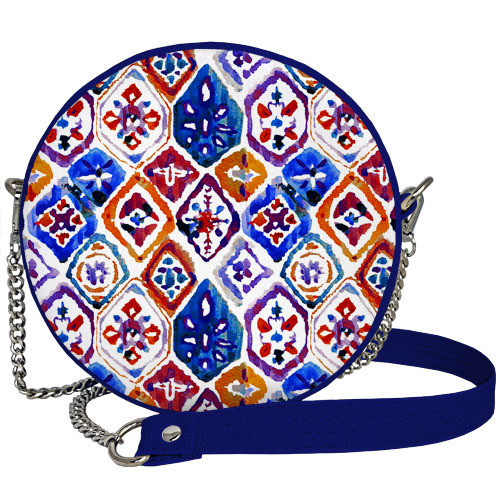 Сумка кругла жіноча Tablet Різнобарвний орнамент (RS_21M025_SI), фото 1