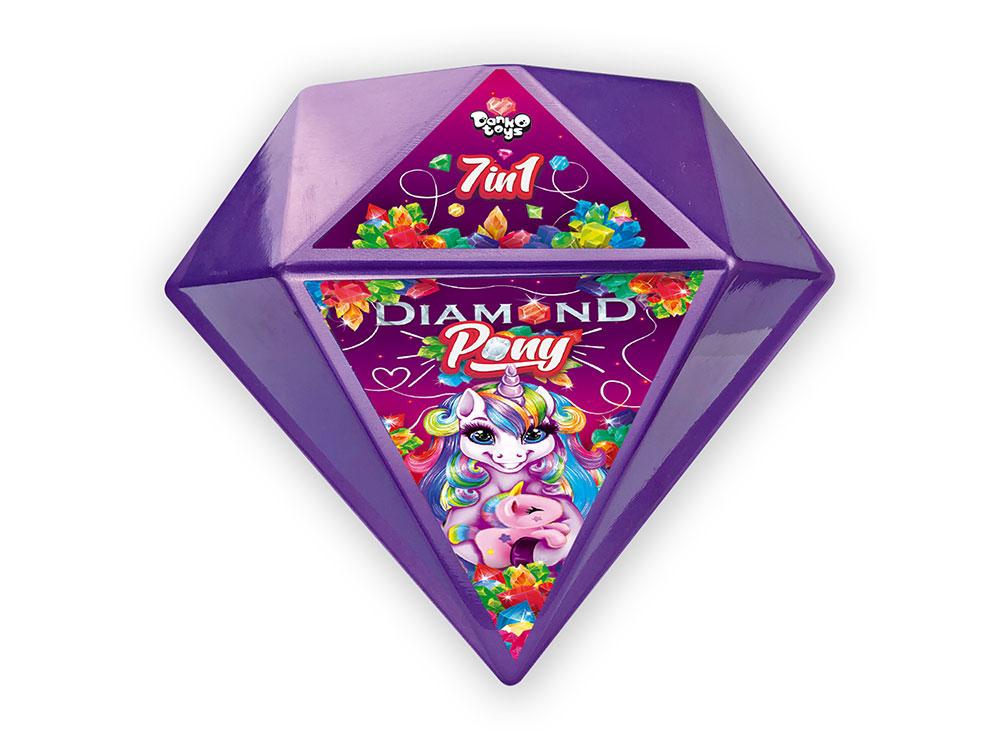 Набір креативної творчості Diamond Pony Danko Toys BPS-01-03U м'яка іграшка єдиноріг поні кристали тісто