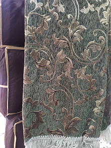 Дивандек-покривало на диван і два крісла зелене