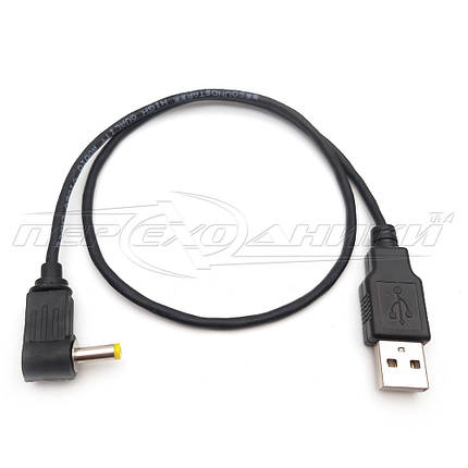 Кабель живлення USB to DC 4.0x1.7 мм, вугел, фото 1