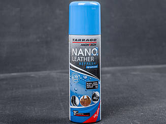 Чорна фарба-аерозоль для гладкої шкіри Tarrago Nano Leather Refresh, 200мл