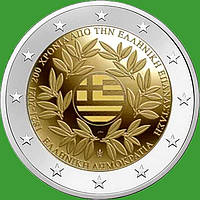 Греція 2 євро 2021 р. 200-річчя Грецької революції, UNC.