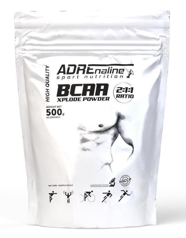 Амінокислоти ADRENALINE BCAА XPLODE Powder 500 грам з смаковими добавками