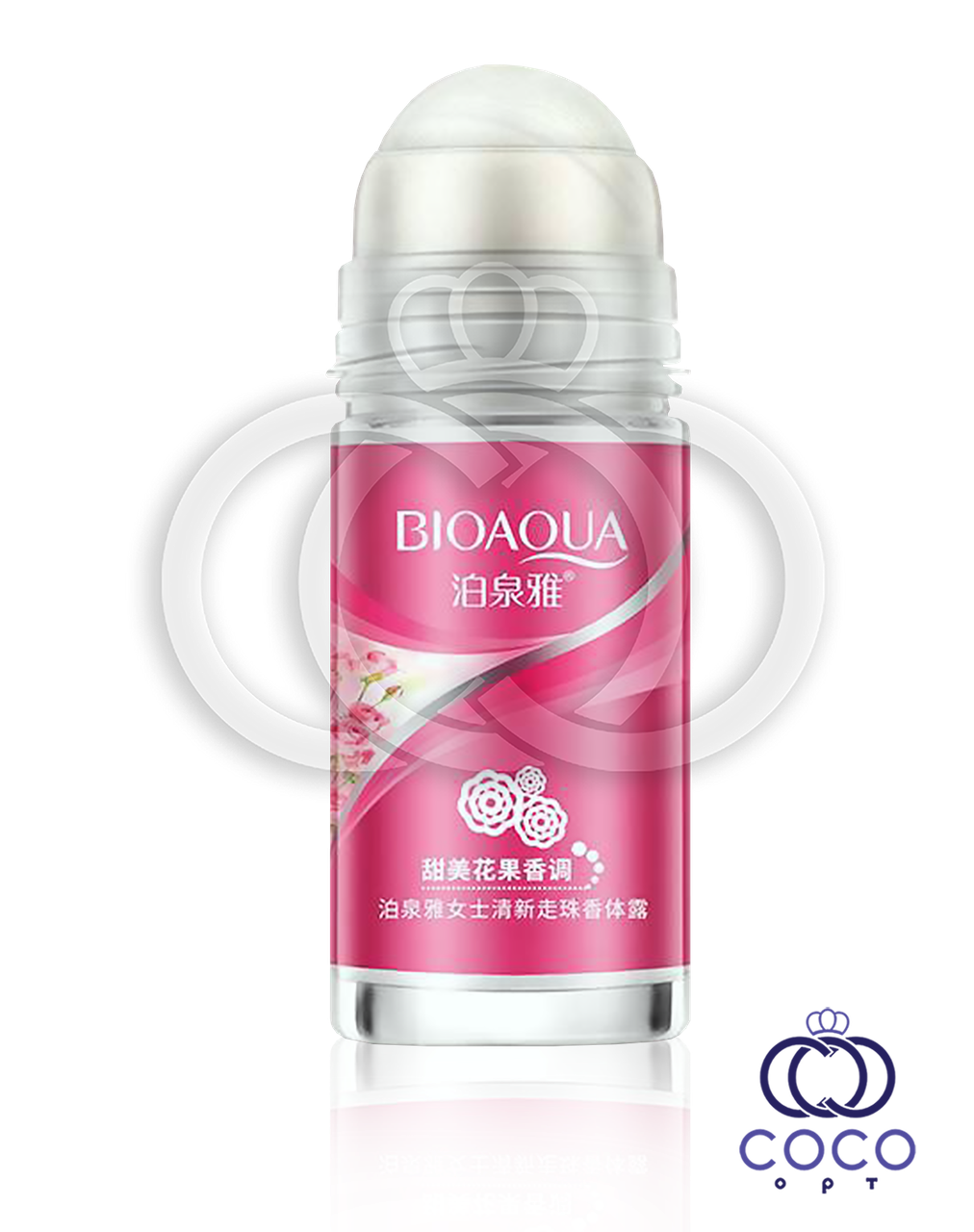 Кульковий дезодорант-антиперспірант Bioaqua Flower Pink з екстрактом троянди, фото 1