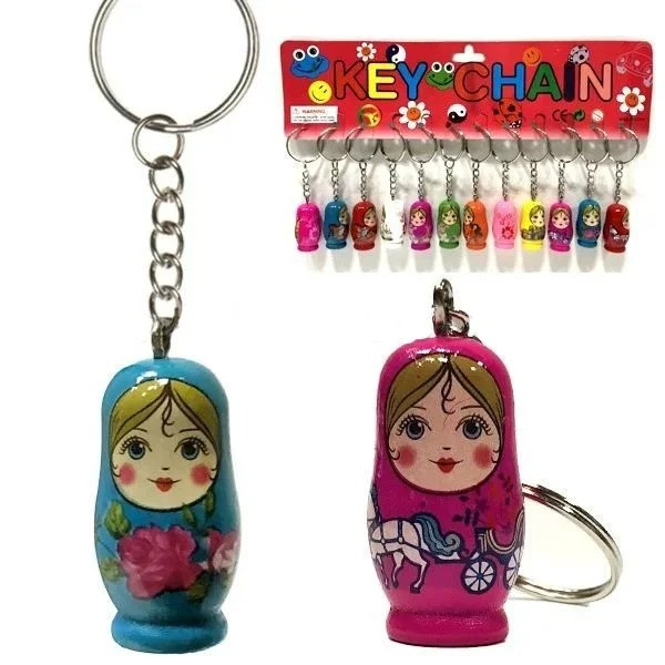 Брелок дерев'яний розписний Матриця набір 12 шт., фото 1