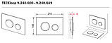 Панель змиву з двома клавішами пластикова TECE TECEloop 9.240.640 біла антибактеріальна, фото 2