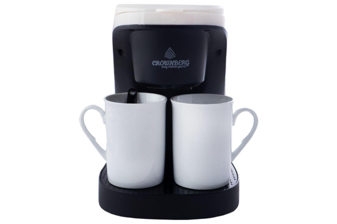 Кавоварка, крапельна з двома чашками американо мелену каву мірна ложка Crownberg