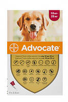 Advocate краплі на холку для собак від коростявих кліщів, бліх та гельмінтів от 10-25 кг - 1 піп.