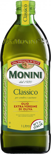 Натуральное оливковое масло первого холодного отжима Monini Classico Extra Vergine, 1л Италия - фото 1 - id-p1436092931