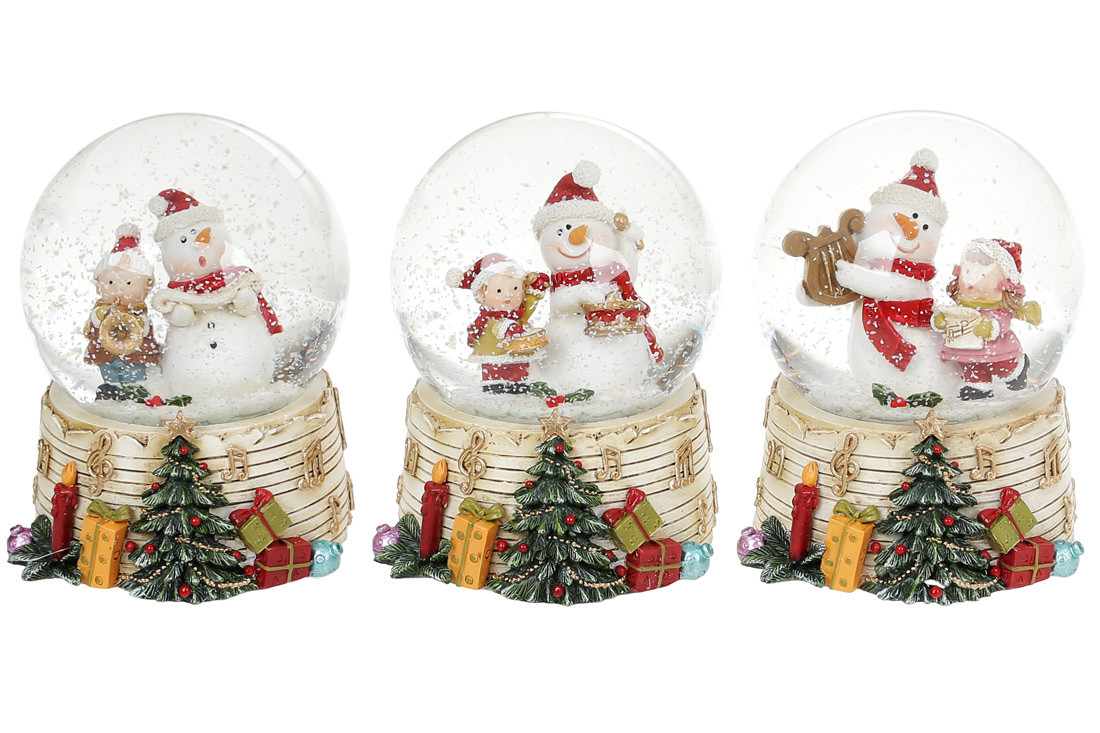 Водяна куля Сніговик з дитинкою 9см, фото 1