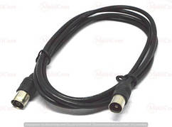 05-05-003. Шнур високочастотний (штекер TV - TV гніздо), чорний, 2м