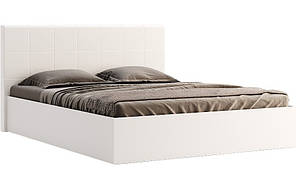 Ліжко двоспальне Family/Фемелі 180x200 з підіймальним механізмом Глянець білий-Екошкіра ТМ Міро Марк