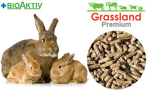 Комбікорм Grassland для кролематок та молодняка з преміксом мінерально-вітамінним до 50 днів мішок 10кг
