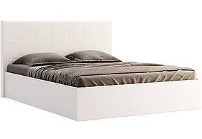 Ліжко двоспальне Family/Філі 160x200 з підіймальним механізмом Глянець білий-Екошкіра ТМ Міро Марк