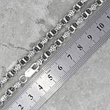 Срібниий ланцюжок "Краб" литтєвий (ливарний), 55 см, 5 мм, фото 3