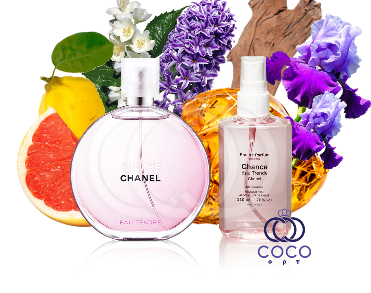 Жіноча парфумована вода Chanel Chance Eau Tendre 110 Ml OAE у пластиковій пляшці, фото 1