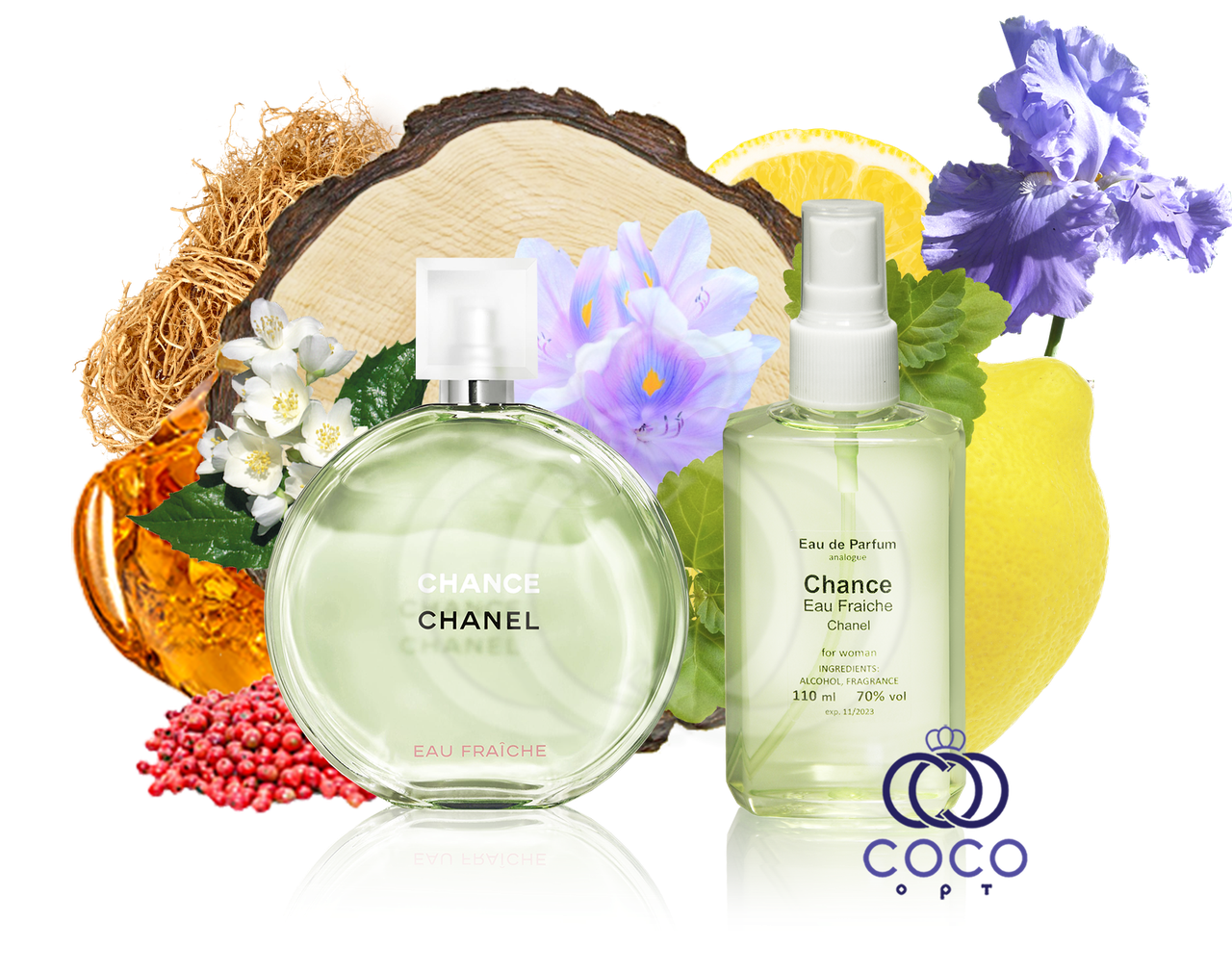 Жіноча парфумована вода Chanel Chance Eau Fraiche 110 Ml у пластиковій пляшці, фото 1
