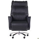 Офісне крісло-реклайнер AMF Trump шкіряне чорне, фото 3