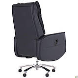 Офісне крісло-реклайнер AMF Trump шкіряне чорне, фото 5