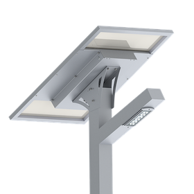 Парковий LED світильник працює на сонячній батареї. Висота стовпа — 3 м.