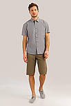 Чоловіча сорочка з коротким рукавом Finn Flare S19-21014-205 сера S, фото 3