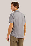 Чоловіча сорочка з коротким рукавом Finn Flare S19-21014-205 сера S, фото 2