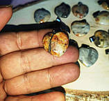 Кулон, підвіс сердечко з пейзажної яшми на шнурку, фото 5