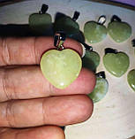 Кулон, підвіс сердечко з оніксу на шнурку, фото 2