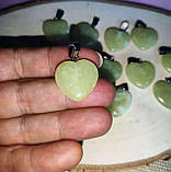 Кулон, підвіс сердечко з оніксу на шнурку, фото 7