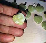 Кулон, підвіс сердечко з оніксу на шнурку, фото 4