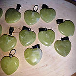 Кулон, підвіс сердечко з оніксу на шнурку, фото 3