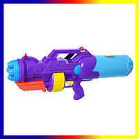 Дитяча потужна іграшкова водна зброя помповий пістолет M5886, великий водяний бластер автомат фіол.