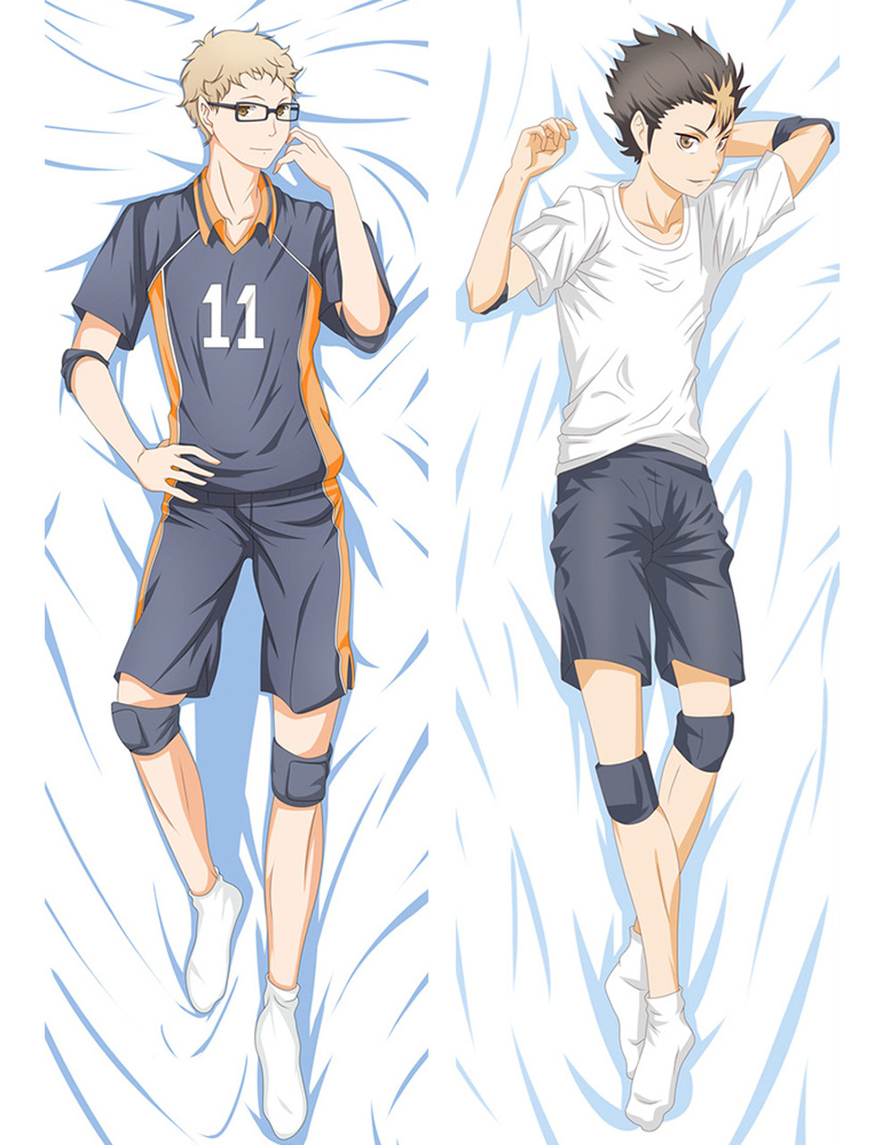Дакімакура 150 х 50 см Волейбол! Кей Цукішима Haikyuu!! Tsukishima Kei Подушка обіймашка аніме