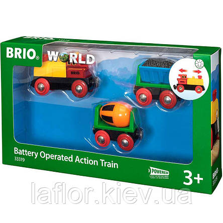 Товарний паровоз на батарейках для залізниці Brio 33319, фото 1