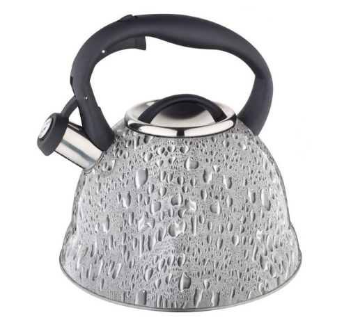 Чайник зі свистком 3л з нержавіючої сталі Edenberg EB-1990 для індукційних плит Сірий, фото 1
