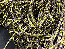 Шнур колір чорний із золотом 2.5 мм, фото 2