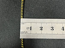 Шнур колір чорний із золотом 2.5 мм, фото 5