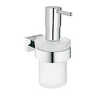 Дозатор для жидкого мыла GROHE Essentials Cube настенный на 160мл стеклянный хром 40756001