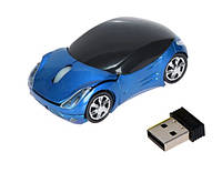 Мишка машинка оптична бездротова комп'ютерна Mouse Car синій