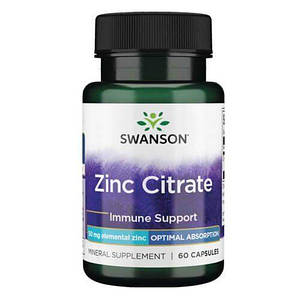 Цинк-цитрат Swanson Zinc Citrate 50 мг 60 капс.