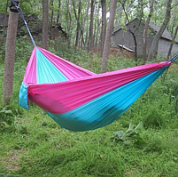 💛Гамак без планки плащ із карабіном (140см/280см) зелено-жовтий, блакитно-рожевий