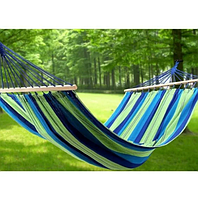 💛Тканинний гавайський підвісний гамак з дерев'яною планкою для туризму та дачі 200х80см