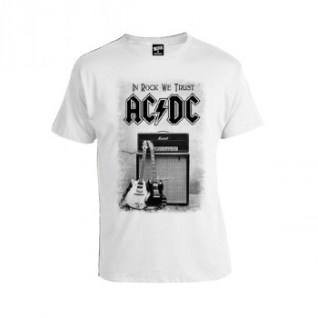 Футболка AC/DC In Trance We Trust Guitars біла