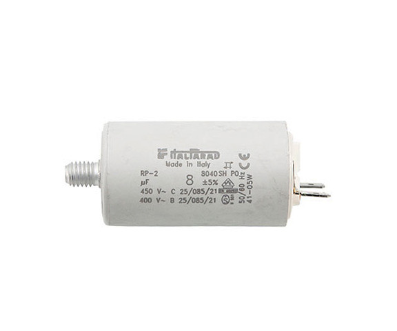 Конденсатор CBB60 8 мкФ 450V, під гайку (Italfarad RP-2)