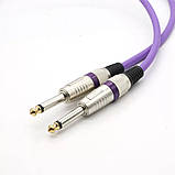 Гітарний дріт інструментальний професійний безшумний кабель для електрогітари 3 м фіолетовий, фото 3