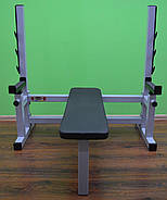 Лавка для жиму горизонтальна зі страховкою MALCHENKO професійна серія до 300 кг., фото 2