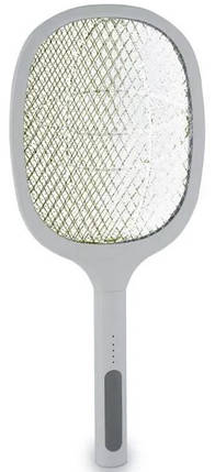 Ракетка-мухобойка електрична від комах Mosqueto rocket 5285, біла, фото 1