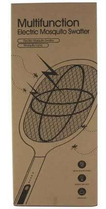 Ракетка-мухобойка електрична від комах Mosqueto rocket 5285, біла, фото 2