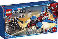 Конструктор LEGO Super Heroes Marvel Comics Реактивный самолёт Человека-Паука против Робота Венома