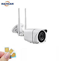 Уличная металлическая 3G / 4G IP камера наблюдения Mamicam Q10C-4G-5.0MP. CamHi